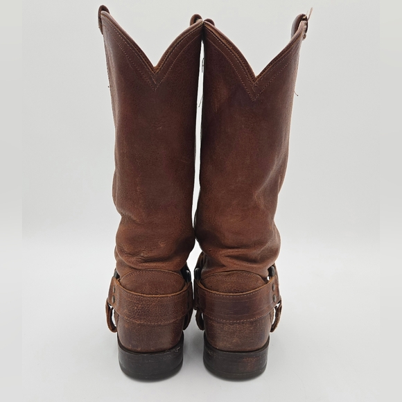 Frye 76806 Harness Brown Leather Boots Size 7 - Picture 4 of 10